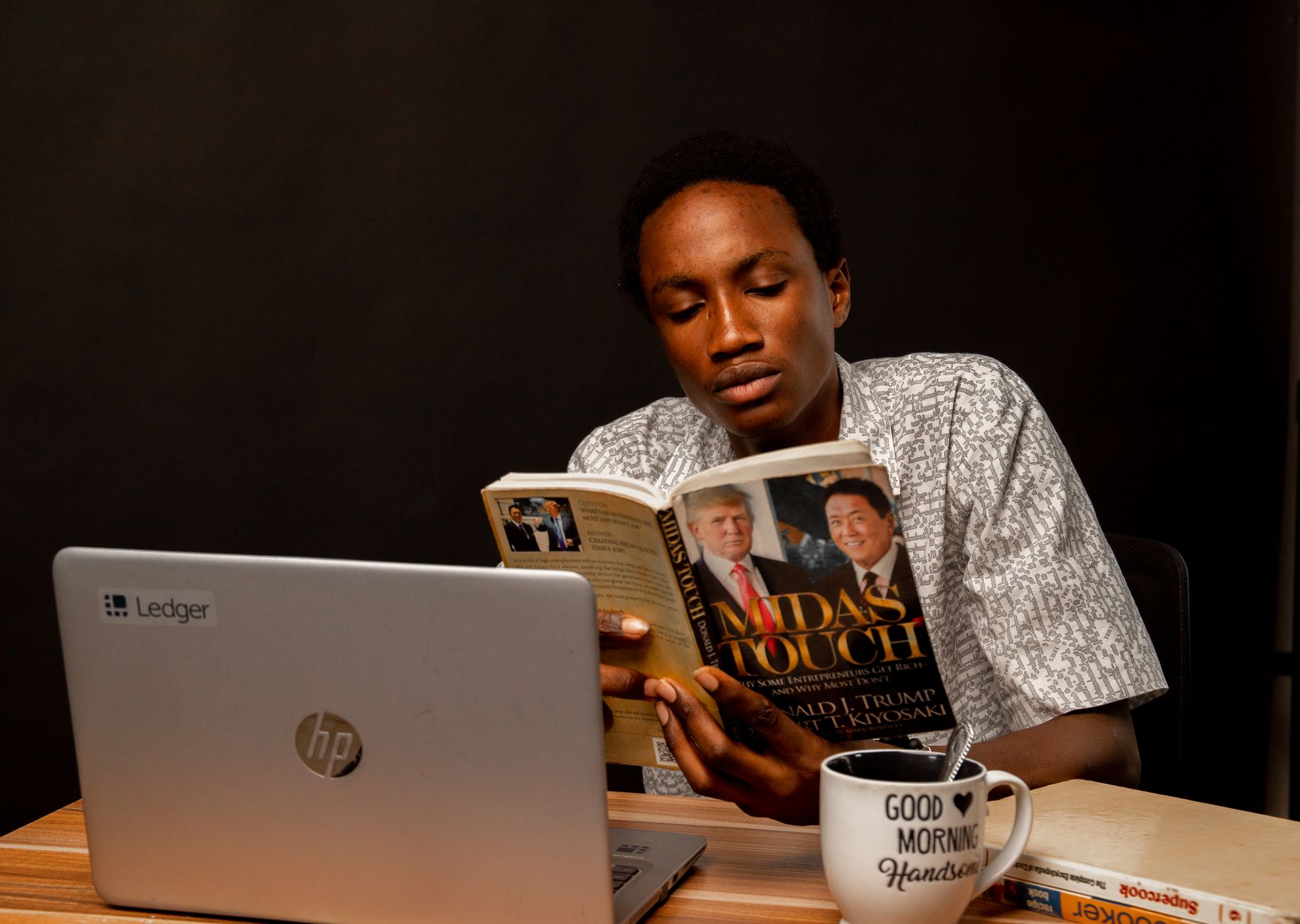 Portrait of a self-made billionaire highlighting key milestones and achievements in their life story